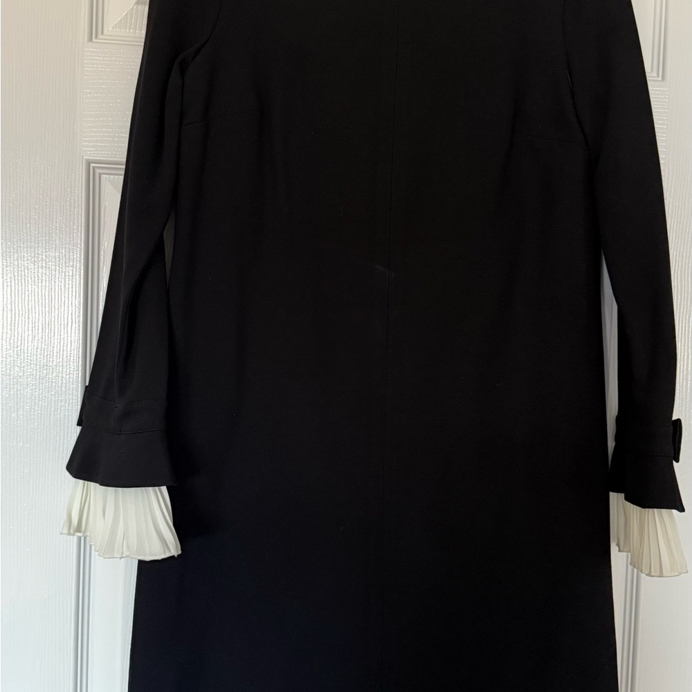 Elegant Black Dress with White Accents